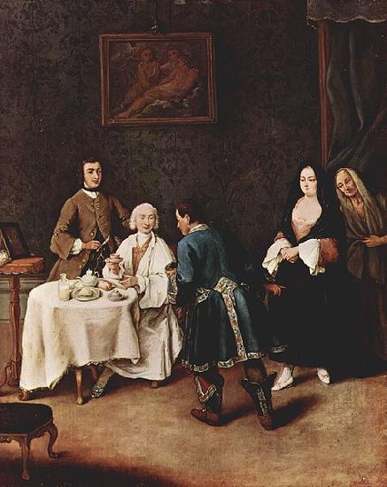 Pietro Longhi Besuch bei einem Lord oil painting image